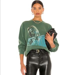 NWT Anine Bing Ramona AB X To Bowie Sweatshirt in Green XS